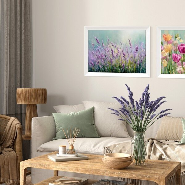 Dipinto stampato con cornice inclusa 75x56 cm Lavender – Styler