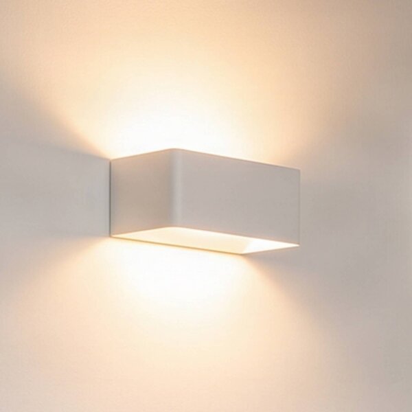 Applique da parete a LED Karam Arcchio, Bianco / Opale, Soggiorno / Sala da pranzo, Alluminio, Moderno, Applique a LED