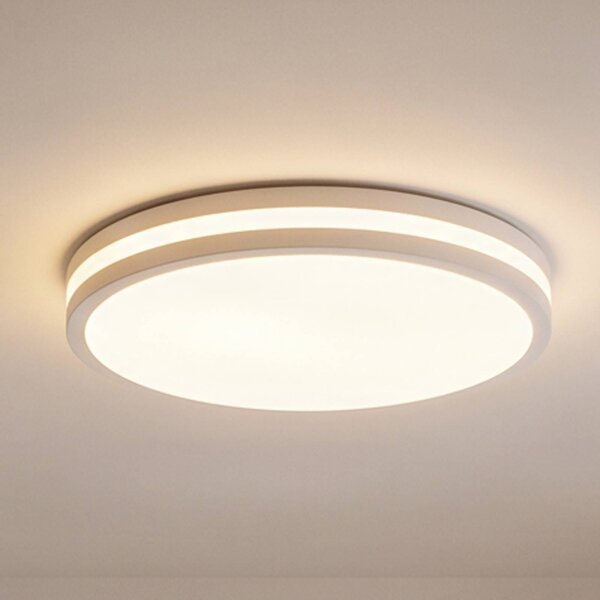 Plafoniera a LED Arnim Lindby, dimmerabile, Bianco / Opale, Bagno, Plastica, Moderno, Plafoniera LED