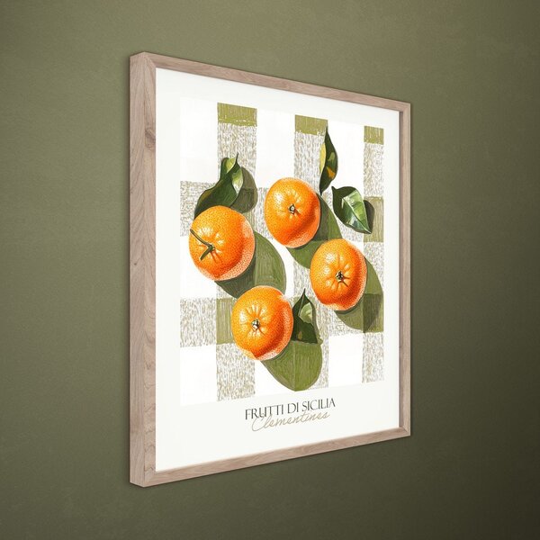 Dipinto stampato con cornice inclusa 40x50 cm Mandarines – Styler