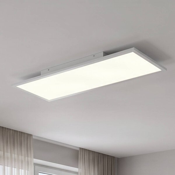 Plafoniera a LED Quais Lindby, Bianco / Opale, Cucina, Alluminio, Moderno, Plafoniera LED