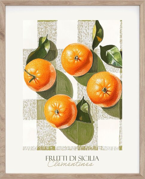 Dipinto stampato con cornice inclusa 40x50 cm Mandarines – Styler