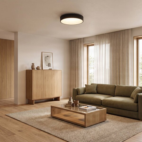 Plafoniera a LED Aleksi Arcchio, dimmerabile, Nero, Cucina, Metallo, Moderno, Plafoniera LED