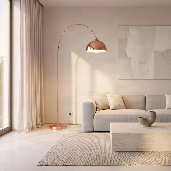 Lampada ad arco Lennart Lindby, Rame, Soggiorno / Sala da pranzo, Metallo, Moderno, Lampada da terra