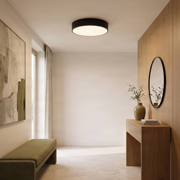 Plafoniera con sensore di movimento Cleo 400 TEMAR LIGHTING, Nero, Soggiorno / Sala da pranzo, Metallo, Moderno, Plafoniera