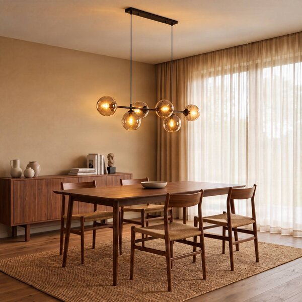 Lampada a sospensione Glassy EMIBIG LIGHTING, dimmerabile, Nero, Soggiorno / Sala da pranzo, Vetro, Moderno, Lampada a sospensione