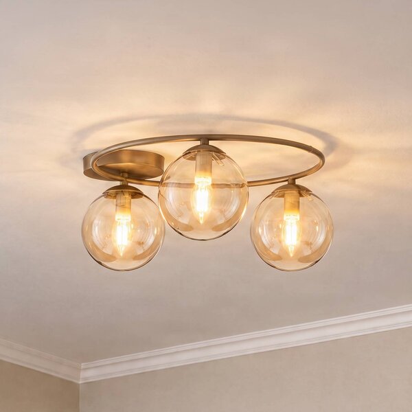 Plafoniera soffitto Sopra EMIBIG LIGHTING, dimmerabile, Crema / Ambra, Soggiorno / Sala da pranzo, Vetro, Moderno, Plafoniera