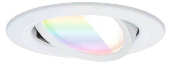 Paulmann Faretto LED da incasso Nova Coin Smart bianco RGBW, set 3, 8,4 cm Smart, dimmerabile, Bianco / Opale, Soggiorno / Sala da pranzo, Alluminio, Moderno