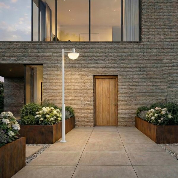 Lampada LED da esterno Lucande Toras, grigio chiaro, 1 lampada, CCT dimmerabile Toras Lucande,, Alluminio / Grigio / Zincato, Alluminio, Moderno