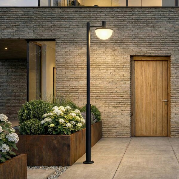 Lampada LED da esterno Lucande Toras, nera, a 1 luce, CCT dimmerabile Toras Lucande,, Nero, Alluminio, Moderno