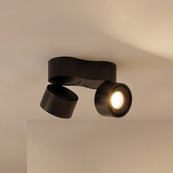 Arcchio Faretto da soffitto LED Rotari, 1240 lm, a 2 luci, nero Rotari Arcchio, dimmerabile, Nero, Soggiorno / Sala da pranzo, Alluminio, Moderno