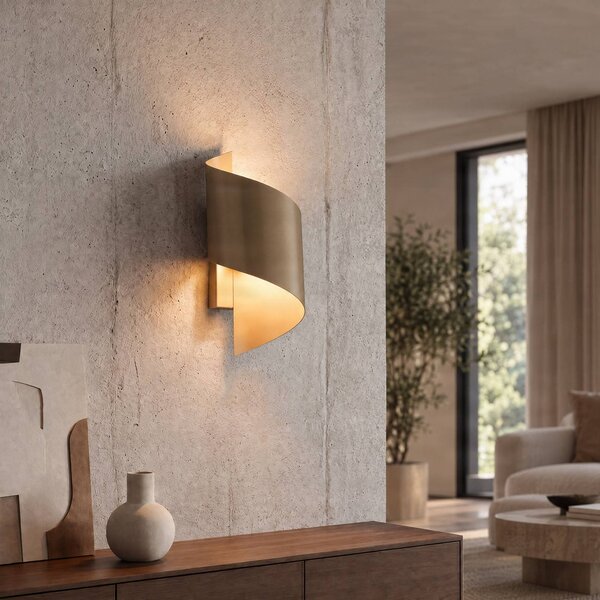 Applique da parete SPINER EMIBIG LIGHTING, dimmerabile, Crema / Ambra, Soggiorno / Sala da pranzo, Metallo, Moderno, Applique