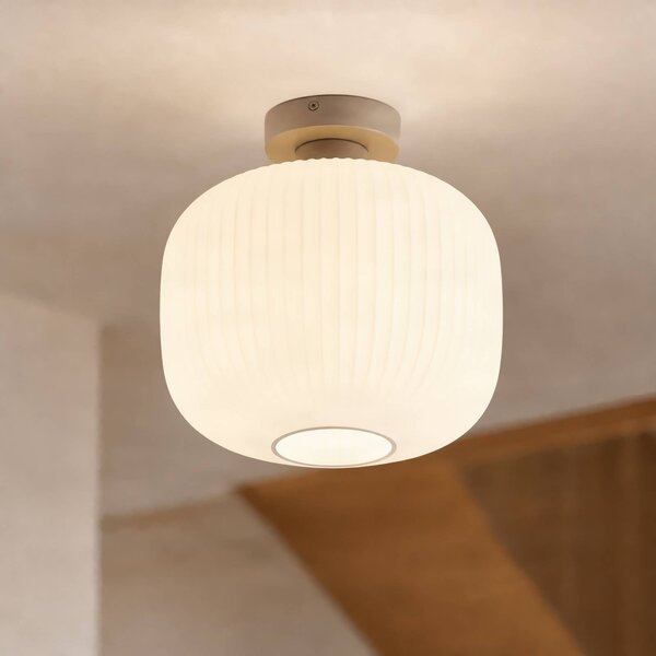 Plafoniera soffitto Evey NOLA, dimmerabile, Bianco / Opale, Soggiorno / Sala da pranzo, Vetro, Scandinavo, Plafoniera