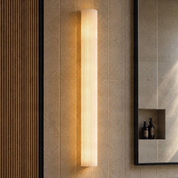 Applique da parete Victoire Lucande, Bianco / Opale, Bagno, Vetro, Moderno, Applique