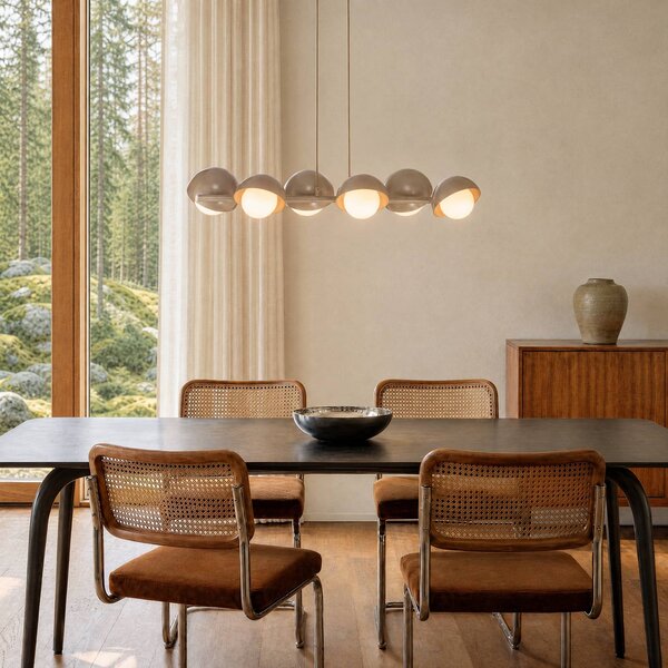 Lampada a sospensione BOOM EMIBIG LIGHTING, dimmerabile, Crema / Ambra, Soggiorno / Sala da pranzo, Metallo, Moderno, Lampada a sospensione