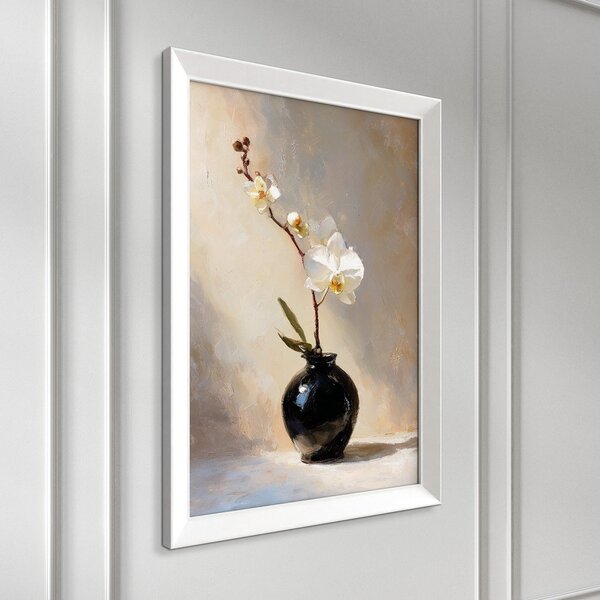 Dipinto stampato con cornice inclusa 56x75 cm White Orchid – Styler
