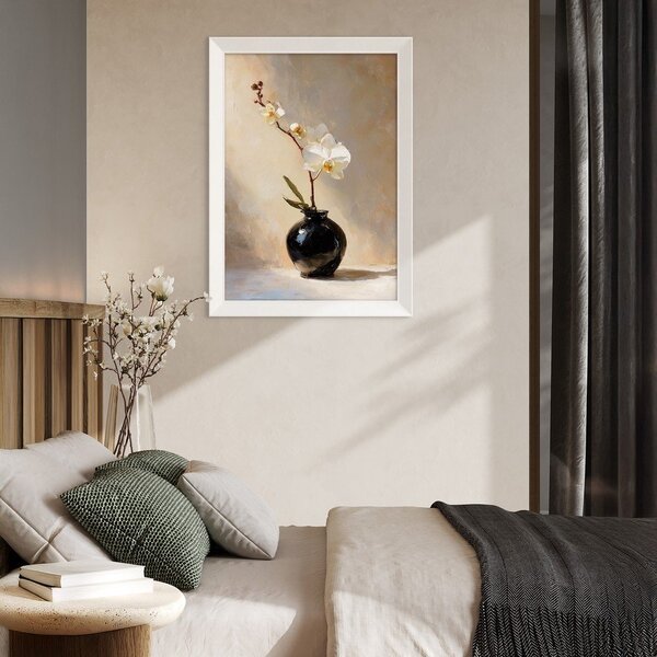 Dipinto stampato con cornice inclusa 56x75 cm White Orchid – Styler