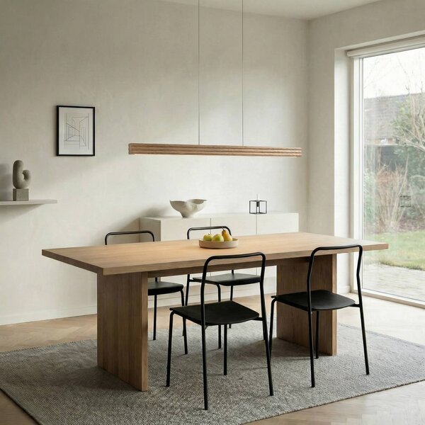 Lampada a sospensione Annetta Lucande, dimmerabile, Legno chiaro, Soggiorno / Sala da pranzo, Legno, Moderno, Lampada a sospensione
