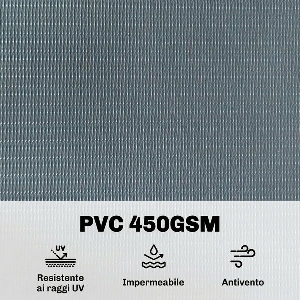 Outsunny Recinzione da Giardino Privacy, Resistente UV e Vento con Clips, Grigio. | Aosom Italy