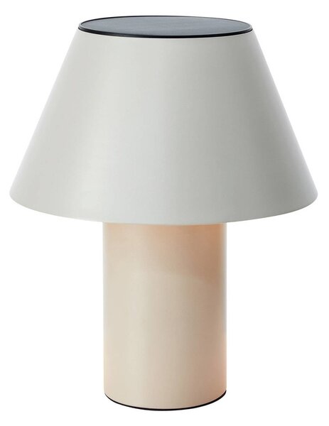 Markslöjd Lampada da tavolo LED solare Vivo, grigia, IP44, altezza 30 cm, dimmerabile, Alluminio / Grigio / Zincato, Metallo, Scandinavo, Lampade solari