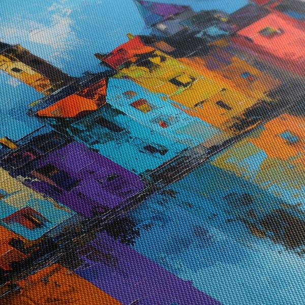 Quadro su tela – Panorama urbano colorato