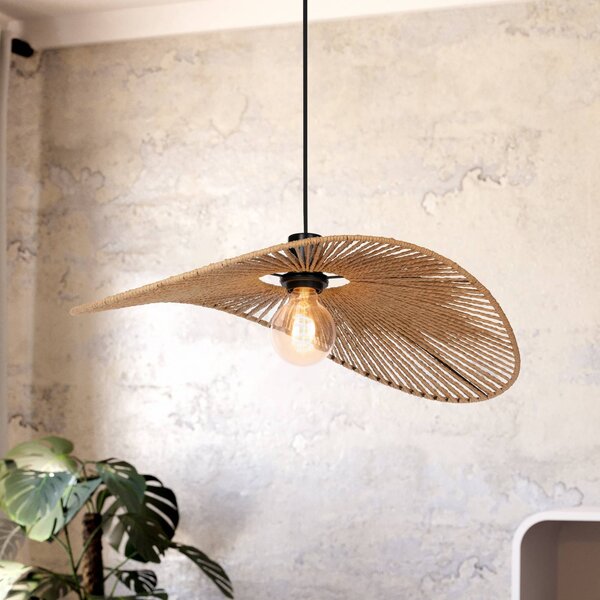 EGLO Lampada a sospensione Siruela, dimmerabile, Marrone / Ruggine, Soggiorno / Sala da pranzo, Carta / Lunolit / Lunopal, Lampada a sospensione