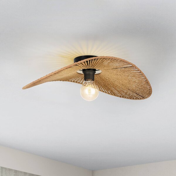 EGLO Plafoniera soffitto Siruela, dimmerabile, Marrone / Ruggine, Soggiorno / Sala da pranzo, Carta / Lunolit / Lunopal, Plafoniera