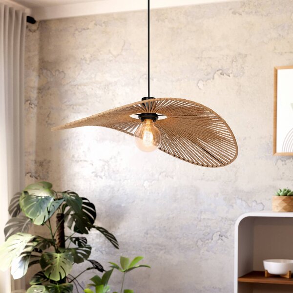 EGLO Lampada a sospensione Siruela, dimmerabile, Marrone / Ruggine, Soggiorno / Sala da pranzo, Carta / Lunolit / Lunopal, Lampada a sospensione