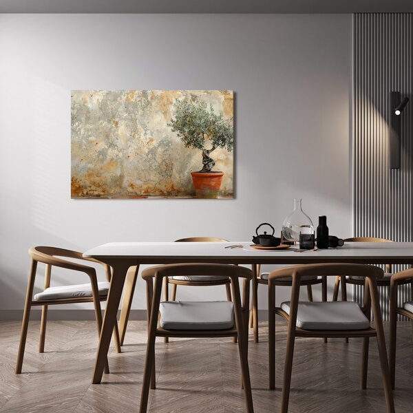 Quadro su tela – Ulivo da interno vicino al muro
