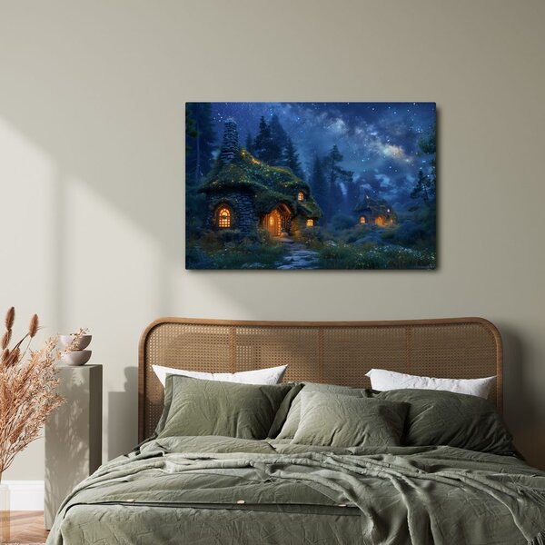Quadro su tela – Magica notte di Natale nel bosco