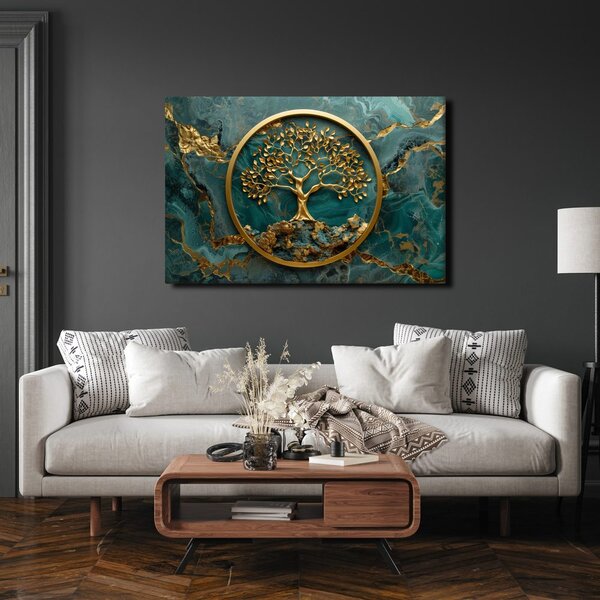 Quadro su tela – Albero della vita in oro