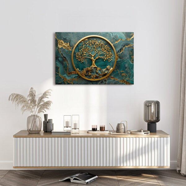 Quadro su tela – Albero della vita in oro