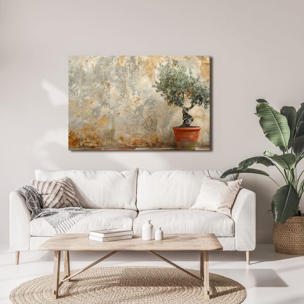 Quadro su tela – Ulivo da interno vicino al muro