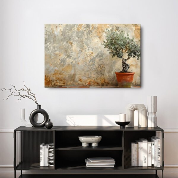 Quadro su tela – Ulivo da interno vicino al muro