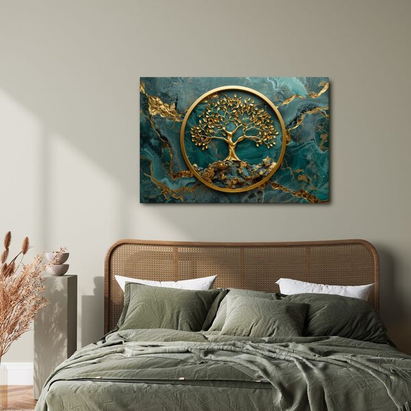 Quadro su tela – Albero della vita in oro