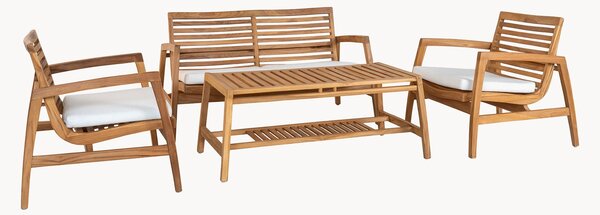 Set salotto da giardino in legno di teak Santander 4 pz