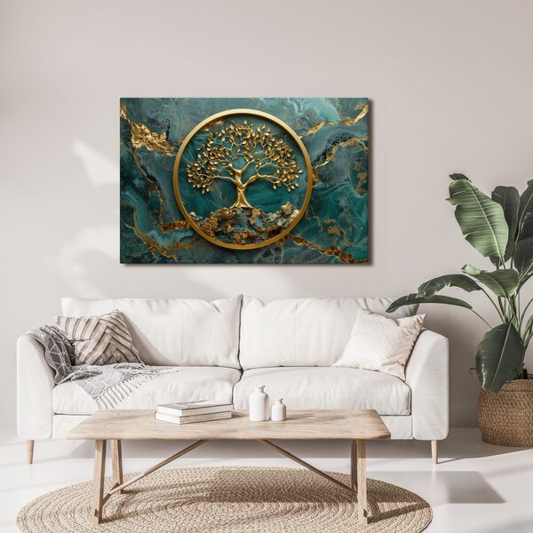 Quadro su tela – Albero della vita in oro