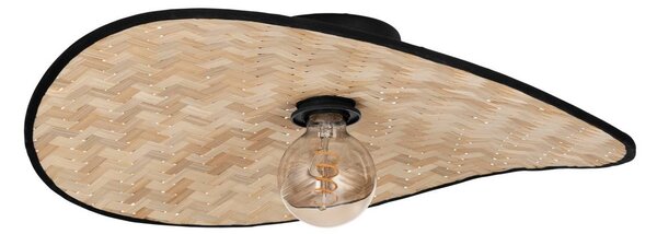 EGLO Plafoniera soffitto Marywell, dimmerabile, Legno chiaro, Soggiorno / Sala da pranzo, bambù, Plafoniera