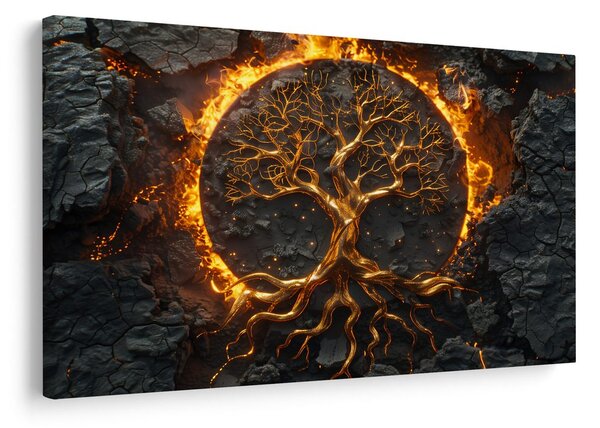 Quadro su tela – Albero della vita in fiamme