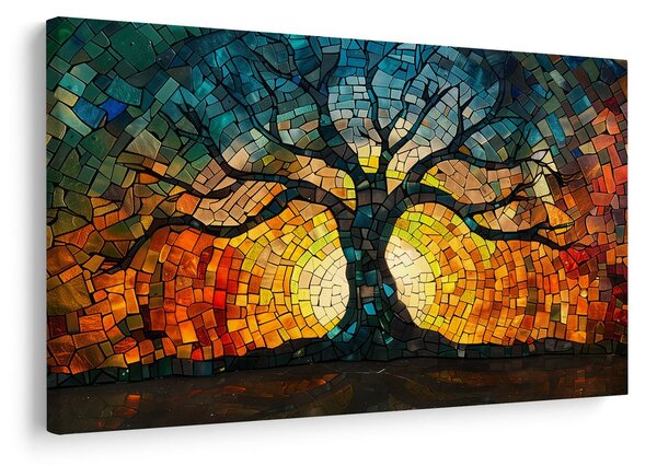 Quadro su tela – Albero della vita a mosaico