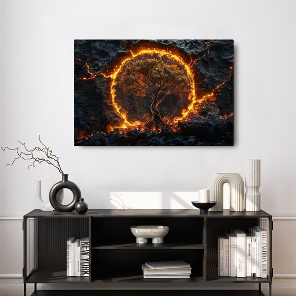 Quadro su tela – Albero della vita in fiamme