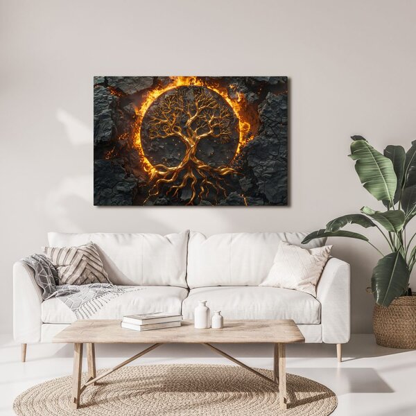 Quadro su tela – Albero della vita in fiamme