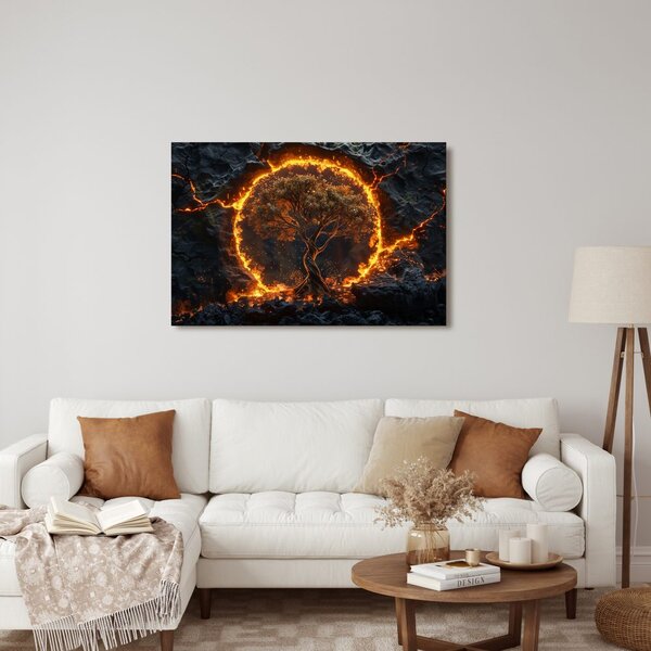 Quadro su tela – Albero della vita in fiamme