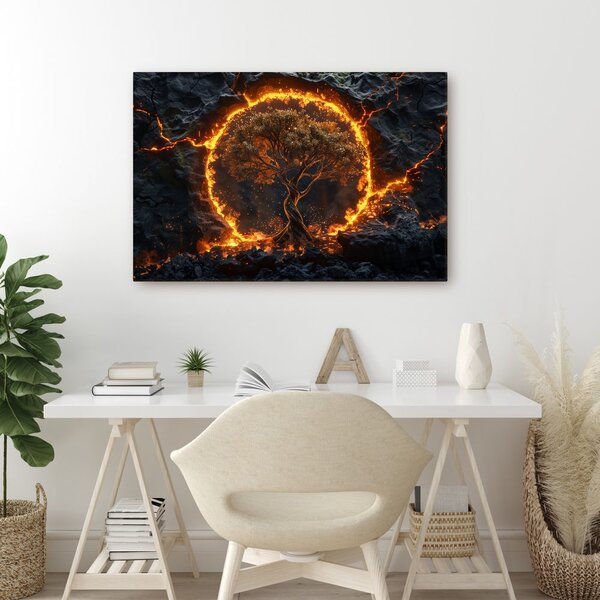 Quadro su tela – Albero della vita in fiamme