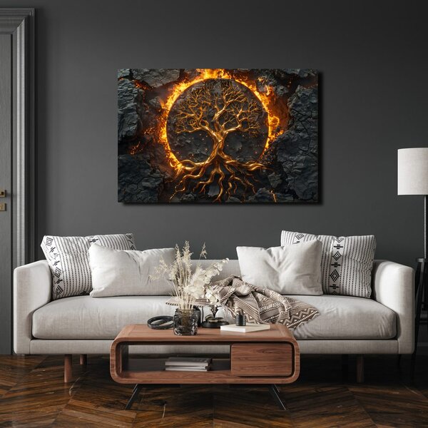 Quadro su tela – Albero della vita in fiamme