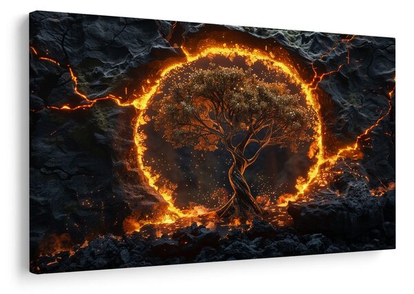 Quadro su tela – Albero della vita in fiamme