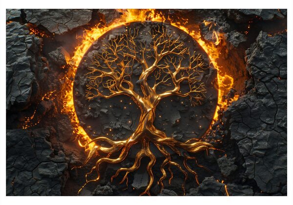 Quadro su tela – Albero della vita in fiamme