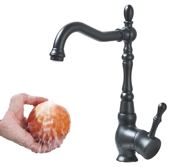 Miscelatore per lavabo, da montare a parete, con monocomando, finitura nero opaco