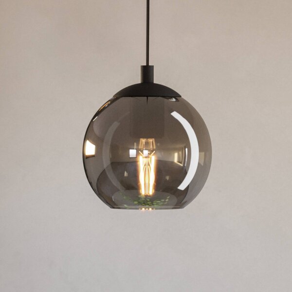 EGLO Lampada a sospensione Ariscani, dimmerabile, Nero, Soggiorno / Sala da pranzo, Vetro, Moderno, Lampada a sospensione