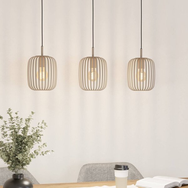 EGLO Lampada a sospensione Romazzina, dimmerabile, Crema / Ambra, Soggiorno / Sala da pranzo, Metallo, Moderno, Lampada a sospensione